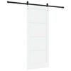 vidaXL Porte coulissante Blanc 83 x 202 cm Pin massif