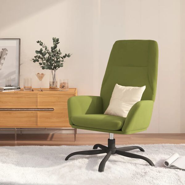 vidaXL Chaise de relaxation Vert clair Velours