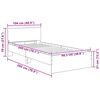 vidaXL Cadre de lit Ch&ecirc;ne artisanal 100 x 200 cm Bois d'ing&eacute;nierie