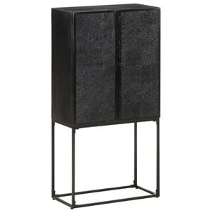 vidaXL Buffet Noir 60x30x120 cm Bois massif d'acacia et de manguier