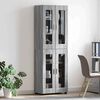 vidaXL Haut Armoire Gris Sonoma 60 x 35 x 182 cm Bois d'ing&eacute;nierie