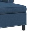 vidaXL Chaise longue avec coussin Bleu 91 x 157 x 91 cm tissu