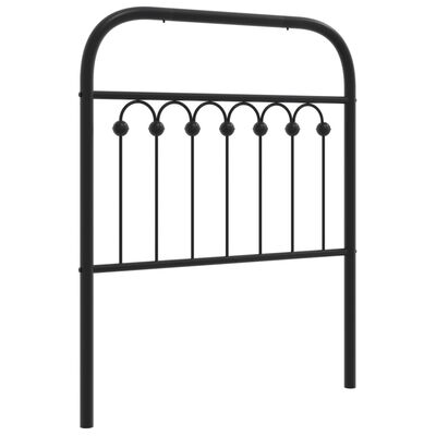 vidaXL Tête de lit métal noir 75 cm