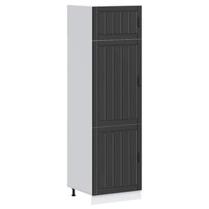 vidaXL Armoire de cuisine Lucca noir bois d'ing&eacute;nierie