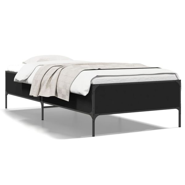 vidaXL Cadre de lit sans matelas noir 90x190 cm