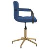 vidaXL Chaises pivotantes &agrave; manger lot de 2 bleu velours