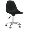 vidaXL Chaise pivotante de salle &agrave; manger Noir PP
