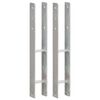 vidaXL Piquets de cl&ocirc;ture 2 pcs Argent&eacute; 8x6x60 cm Acier galvanis&eacute;