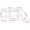 vidaXL Lit mezzanine enfants avec tour sans matelas 90x200 cm