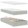 vidaXL Cadre de lit ottoman avec matelas gris clair 80x200 cm velours