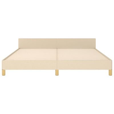 vidaXL Cadre de lit sans matelas crème 180x200 cm tissu