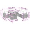 vidaXL Salon de jardin avec coussins 7 pcs gris r&eacute;sine tress&eacute;e