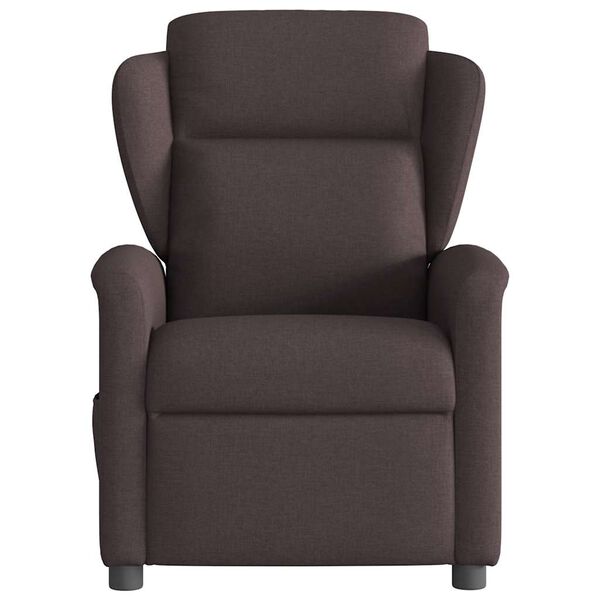 vidaXL Fauteuil inclinable Marron fonc&eacute; Tissu