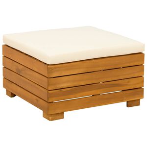 vidaXL Pouf de Jardin Bois d'Acacia Massif Marron