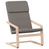 vidaXL Chaise de relaxation avec repose-pied Taupe Tissu