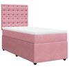 vidaXL Sommier &agrave; lattes de lit avec matelas Rose 100x200 cm Velours