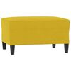 vidaXL Ensemble de canapés 3 pcs avec coussins Jaune Velours