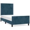 vidaXL Cadre de lit sans matelas bleu fonc&eacute; 100x200 cm velours