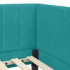 vidaXL Cadre de lit d'angle avec matelas 2 pcs Turquoise Velours