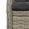 vidaXL Ensemble &agrave; manger de jardin et coussins 5 pcs gris clair rotin