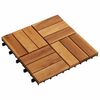 vidaXL Carreau de terrasse 10 pi&egrave;ces Marron 30 x 30 cm Bois d'acacia