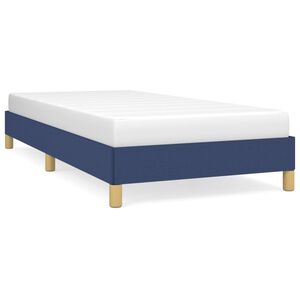 vidaXL Cadre de lit sans matelas bleu 90x200 cm tissu