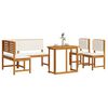 vidaXL Ensemble de banc de jardin 4 pcs Marron Bois d'Acacia Massif