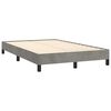 vidaXL Sommier &agrave; lattes de lit et matelas gris clair 120x190cm velours