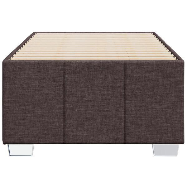 vidaXL Cadre de lit sans matelas marron fonc&eacute; 90x190 cm tissu