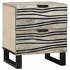 vidaXL Table de chevet Blanc 40 x 33 x 46 cm Bois d'ing&eacute;nierie