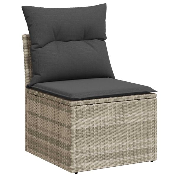 vidaXL Ensemble de canap&eacute; de jardin Gris clair 55 x 55 x 37 cm