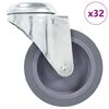 vidaXL 32 pcs Roulettes pivotantes &agrave; trou de boulon 75 mm