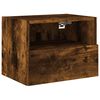 vidaXL Meuble TV mural ch&ecirc;ne fum&eacute; 40x30x30 cm bois d'ing&eacute;nierie