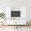 vidaXL Ensemble de meubles TV 5 pcs Blanc Bois d'ing&eacute;nierie