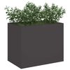 vidaXL Cache-pot de jardin Noir 50 x 32 x 40 cm Acier lamin&eacute; &agrave; froid