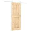 vidaXL Porte coulissante Naturel et Blanc 80 x 210 cm