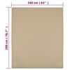 vidaXL Drap-housse Jersey Taupe 160x200 cm Coton
