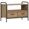 vidaXL Meuble TV 67,5 x 33 x 50 cm Ch&ecirc;ne artisanal Bois d'ing&eacute;nierie