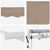 vidaXL Auvent Rétractable Beige 350 x 250 cm Tissu et acier