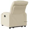 vidaXL Fauteuil inclinable de massage Cr&egrave;me Tissu
