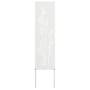 vidaXL &Eacute;cran de confidentialit&eacute; de jardin Floral Blanc 32 x 140 cm