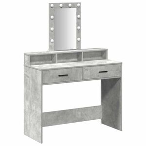 vidaXL Table de Toilette Gris 100 x 41 x 140 cm Bois d'ing&eacute;nierie