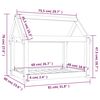 vidaXL Lit pour chien 81x60x70 cm Bois de pin solide