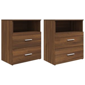 vidaXL Tables de chevet 2 pcs Ch&ecirc;ne marron 50x32x60 cm