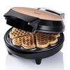 Bestron Gaufrier en forme de c&oelig;ur AWM700CO 700 W Noir et cuivre