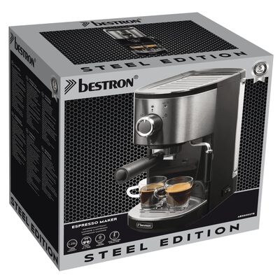 Bestron Machine à expresso AES800STE 1450 W Inox 1,25 L