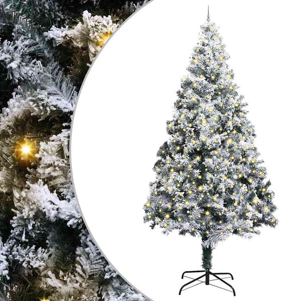 vidaXL Arbre de No&euml;l artificiel pr&eacute;-&eacute;clair&eacute; avec ensemble de boules