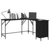 vidaXL Bureau Ch&ecirc;ne noir 141 x 141 x 75 cm Bois d'ing&eacute;nierie