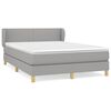 vidaXL Sommier &agrave; lattes de lit avec matelas Gris clair 140x200cm Tissu