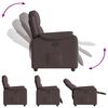 vidaXL Fauteuil inclinable Marron fonc&eacute; Tissu